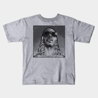 Stevie Wonder Pencil Art Kids T-Shirt